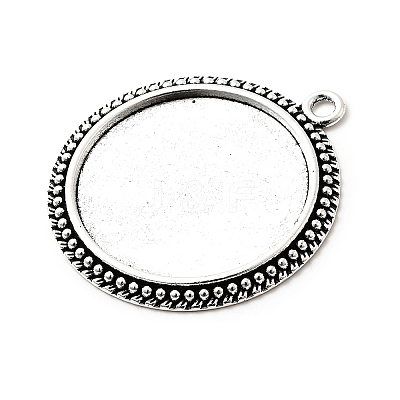 Flat Round Tibetan Style Pendant Cabochon Settings LS-TIBE-C067kg-01AS-NR-1