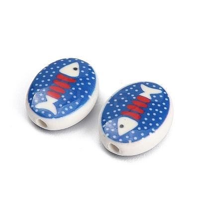 Printed Handmade Porcelain Beads PR-CBAB520-01A-1