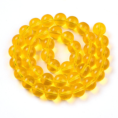 Transparent Glass Beads Strands GLAA-T032-T10mm-24-1