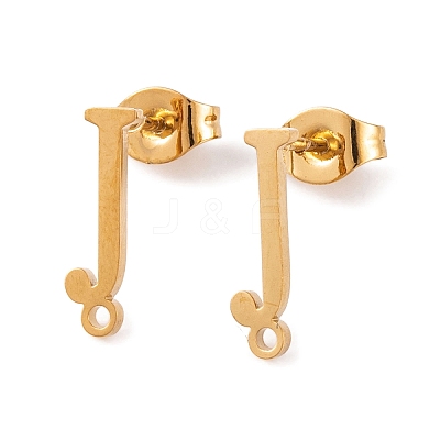 Ion Plating(IP) 304 Stainless Steel Stud Earrings FIND-Q103-01J-G-1