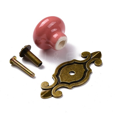 Round-shaped Porcelain Cabinet Door Knobs FIND-Z004-18E-1