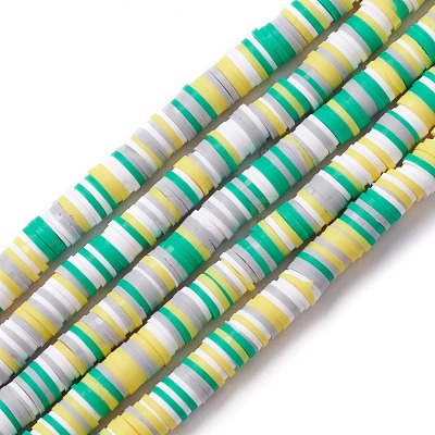 Handmade Polymer Clay Beads Strands CLAY-R089-8mm-T008-1