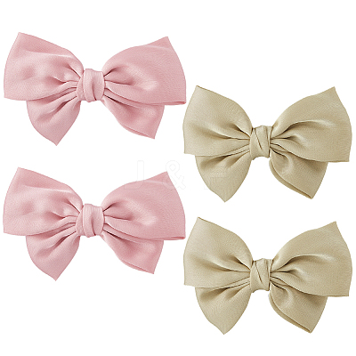 4Pcs 2 Colors Polyester Bowknot Shoe Decorations FIND-GF0005-01-1