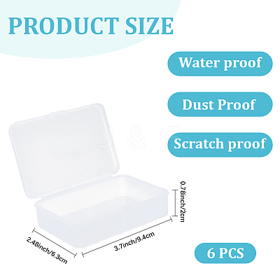 Plastic Card Storage Boxes with Hinged Lids LS-CON-WH20010-05A-1