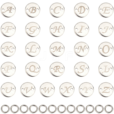 52Pcs 26 Styles 201 Stainless Steel Links STAS-SC0008-87-1