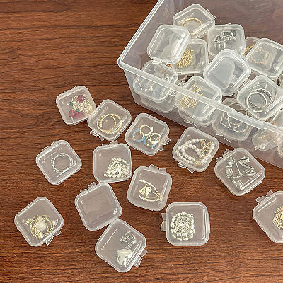 Mini Transparent Plastic Beads Containers LS-PW-WG74209-01-1