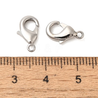 Rack Plating Brass Lobster Claw Clasps KK-F090-27P-02-1