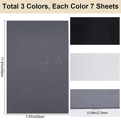 21Pcs 3 Colors Non Woven Felt Fabric SENE-CP0001-01A-1