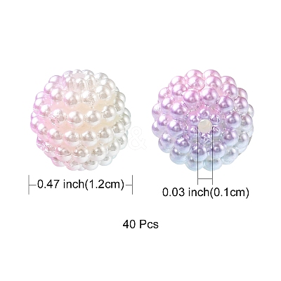 Imitation Pearl Acrylic Beads OACR-FS0001-32E-1