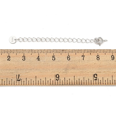 Rhodium Plated 925 Sterling Silver Chain Extender STER-C005-04P-1