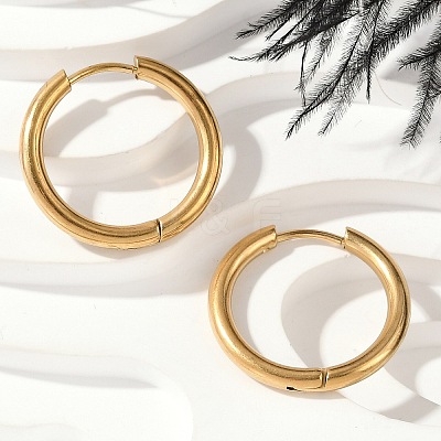 202 Stainless Steel Huggie Hoop Earrings EJEW-F111A-20mm-G01-1