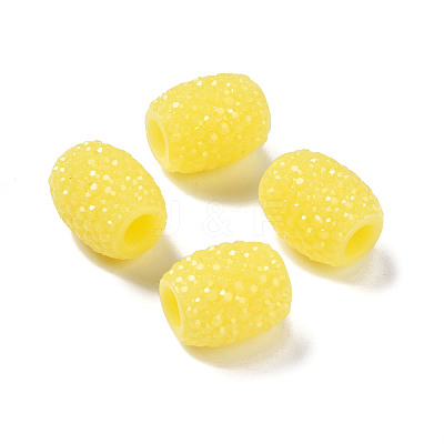 Opaque Resin European Jelly Colored Beads RESI-B025-02A-07-1