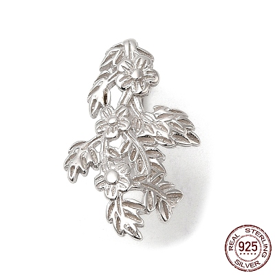 Rhodium Plated 925 Sterling Silver Ice Pick Pinch Bails STER-NH0001-18P-1