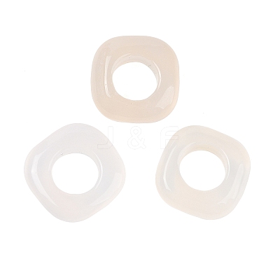 Natural White Chalcedony Linking Rings G-F773-04-1