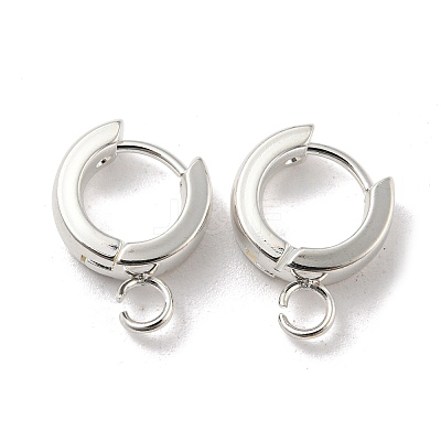 201 Stainless Steel Huggie Hoop Earrings Findings STAS-A167-01R-S-1