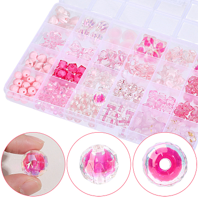 264Pcs 27 Styles Mixed Styles Acrylic Beads TACR-PA0001-26-1