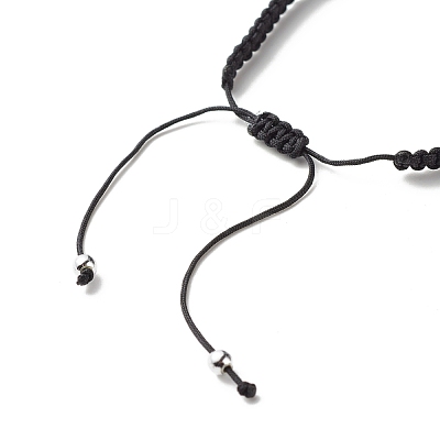 Love Letter Braided Bead Bracelet BJEW-JB07157-1