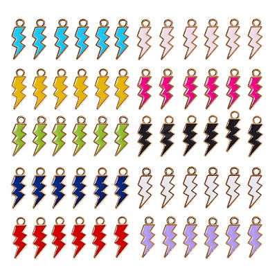 Light Gold Plated Alloy Enamel Pendants ENAM-SZ0001-33LG-1