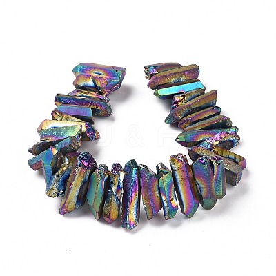 Natural Quartz Crystal Points Beads Strands G-K181-B19-1