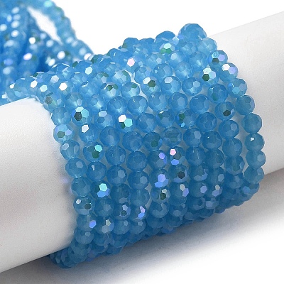 Imitation Jade Glass Beads Strands X-EGLA-A035-J4mm-L07-1