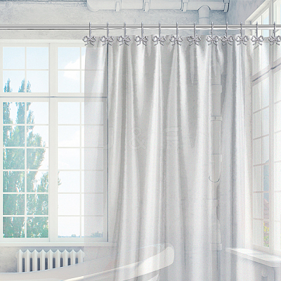 12Pcs Iron with Zinc Alloy Shower Curtain Hook FIND-SP0005-76P-1