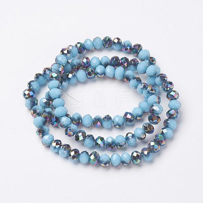 Electroplate Opaque Glass Beads Strands EGLA-A034-P6mm-Q05-1