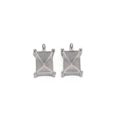 Non-Tarnish 304 Stainless Steel Pendant Rhinestone Settings STAS-N097-211P-1