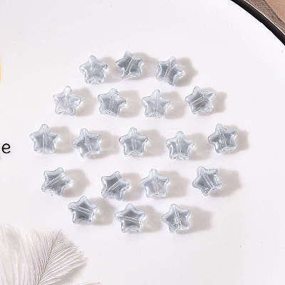 20Pcs Transparent Spray Painted Glass Beads GLAA-YW0001-14-1