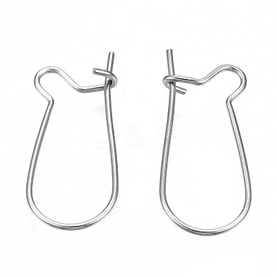 Tarnish Resistant 304 Stainless Steel Hoop Earring Findings STAS-S117-008C-01-1