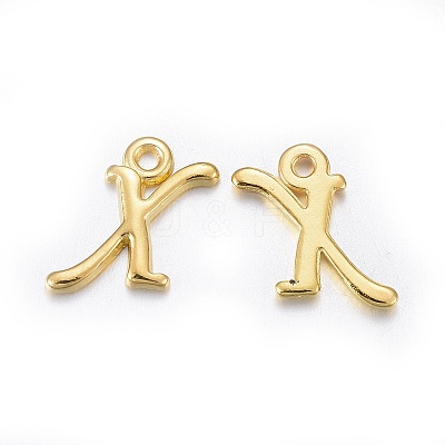 Golden Plated Alloy Letter Pendants LS-X-PALLOY-J718-01G-X-1