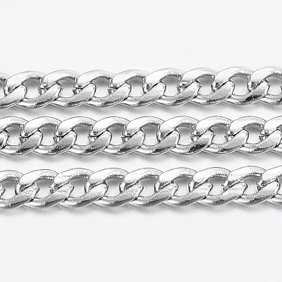 Tarnish Resistant 304 Stainless Steel Curb Chains CHS-H016-01P-20M-1