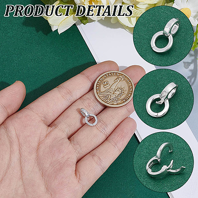 2Pcs 925 Sterling Silver Tube Bails STER-NB0001-25-1