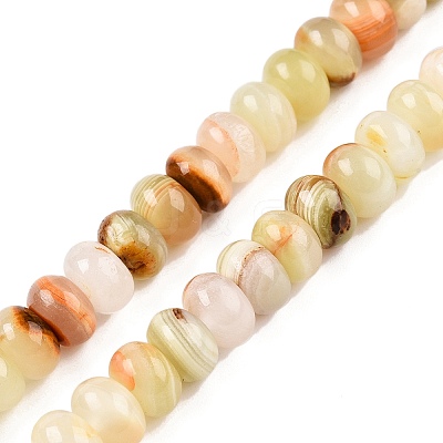 Natural Golden Silk Jade Beads Strands G-T138-77-1