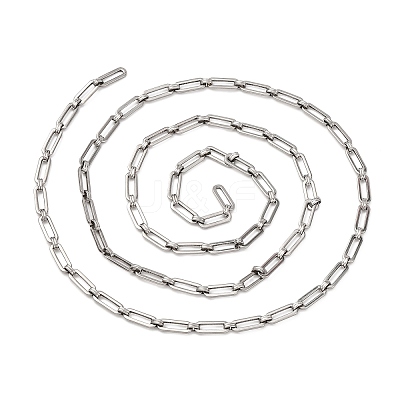 304 Stainless Steel Rectangle Link Chains CHS-S012-26P-B-1
