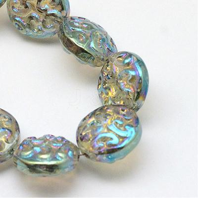 Electroplate Glass Beads Strands EGLA-Q063-04-1