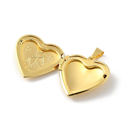 Brass Locket Pendants KK-C092-25G-04-1