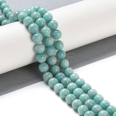 Natural Amazonite Beads Strands G-F602-02-8mm-1