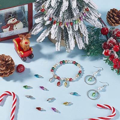 120Pcs 6 Colors Plastic Pendants FIND-SC0010-90B-1