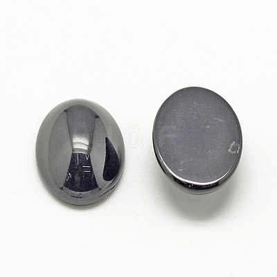 Natural Black Stone Cabochons X-G-R415-13x18-46-1