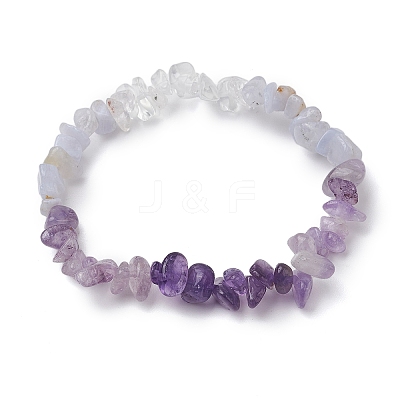 Gemstone Stretch Bracelet BJEW-JB11012-02-1