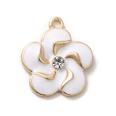 Flower Alloy Enamel Pendants ENAM-A007-03KCG-01-1