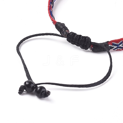 Unisex Adjustable Braided Bead Bracelets BJEW-J181-14A-1