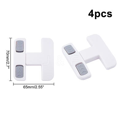 ABS Refrigerator Child Safety Lock Set AJEW-WH0189-70-1