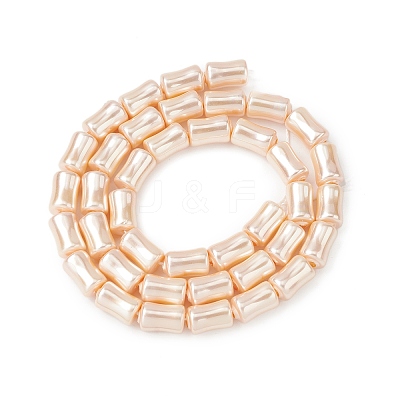 Electroplate Opaque Glass Imitation Pearl Beads Strands EGLA-H113-07B-1