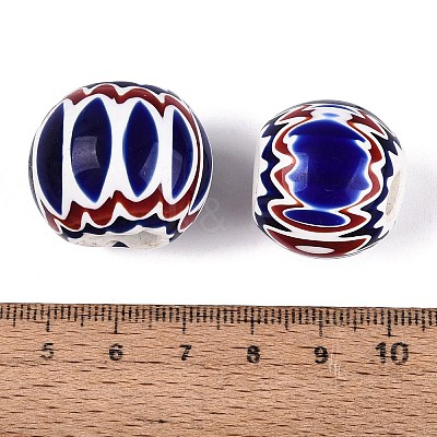 Handmade Millefiori Glass Rondelle Beads LA-N002-21A-1