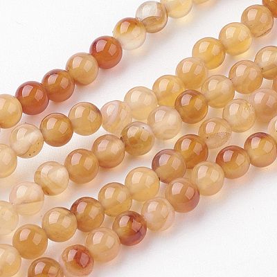 Natural Carnelian Beads Strands G-G735-64-4mm-1