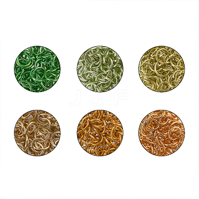 600pcs 6 Colors Aluminum Jump Rings ALUM-CJ0001-14-1