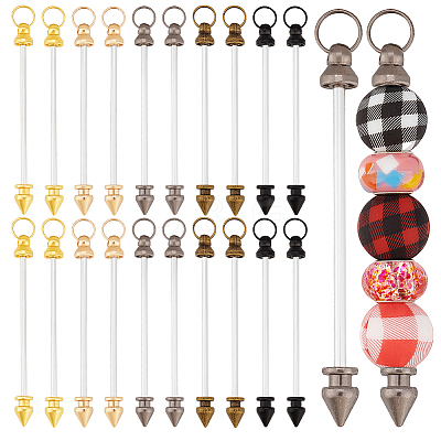 30Pcs 5 Colors Alloy Rivet Studs Pyramid Spikes FIND-PH0021-67-1