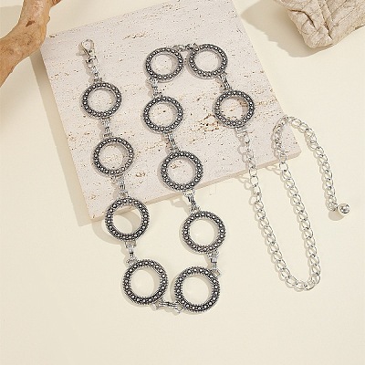 Vintage Alloy Ring Link Chain Waist Belly Chains for Women FS-WG53B1A-02-1