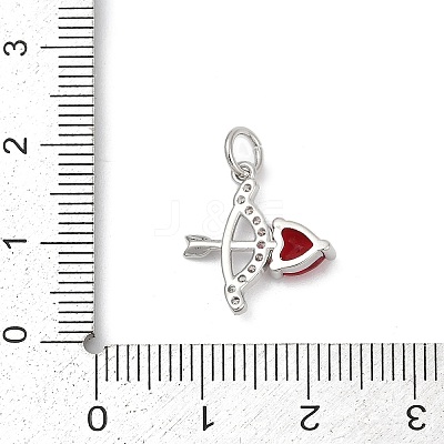 Brass Pave Cubic Zirconia Pendants KK-U062-61P-1